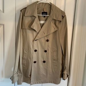 Express Men’s Beige Trench Coat (M)